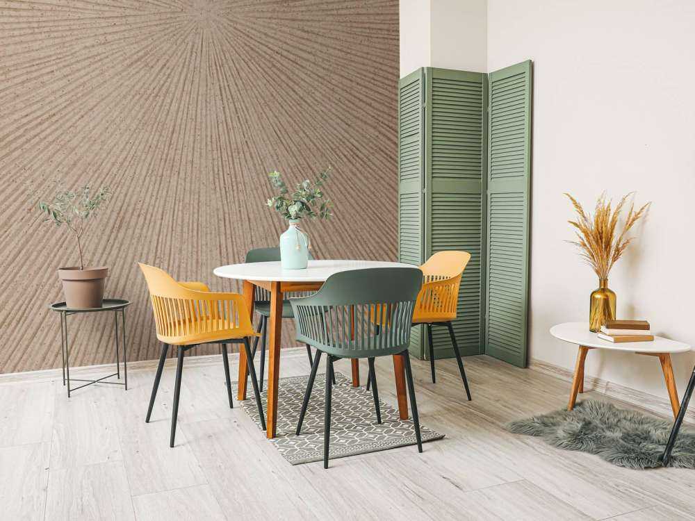 Structure avec des lignes en brun beige