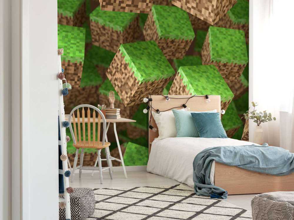 Blocs d'herbe 3D Minecraft