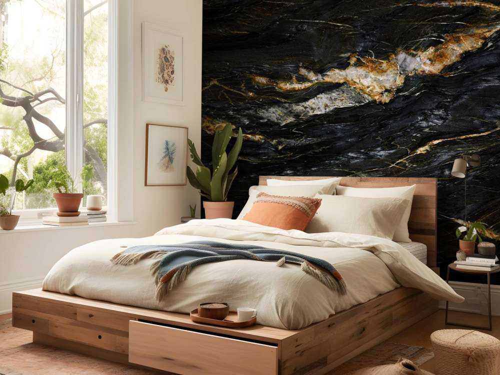 Marbre foncé robuste