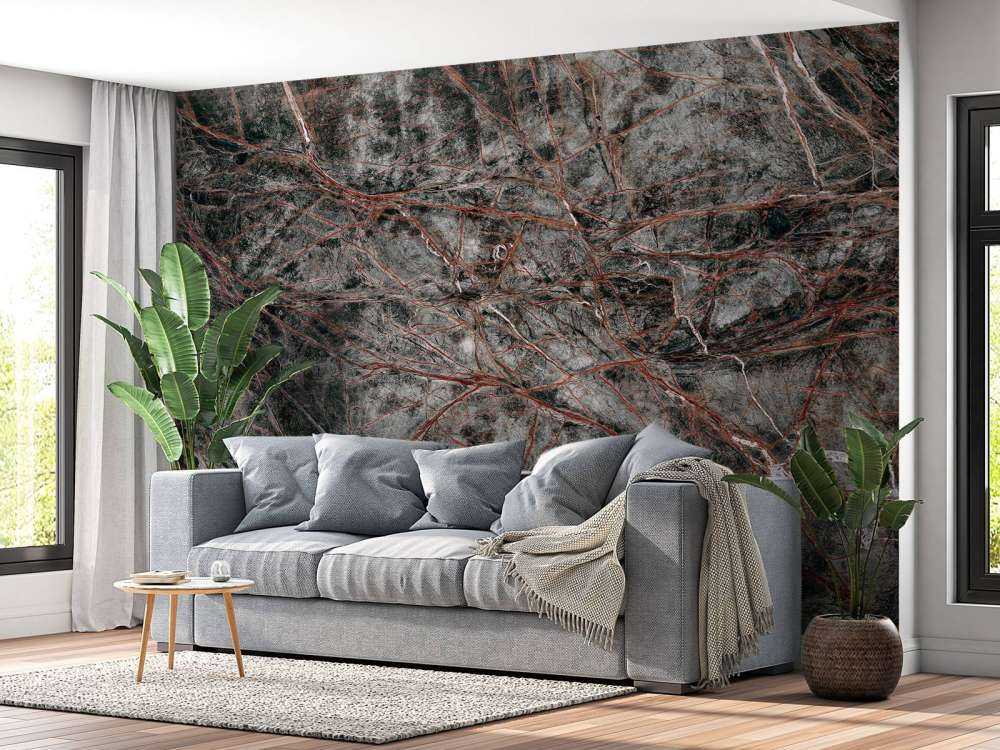 Marbre gris à structure fine