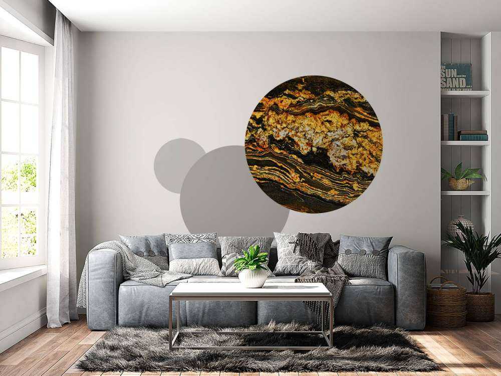 Marbre noir de couleur or