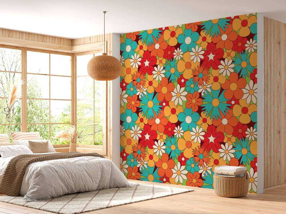 Fleurs dans le style vintage