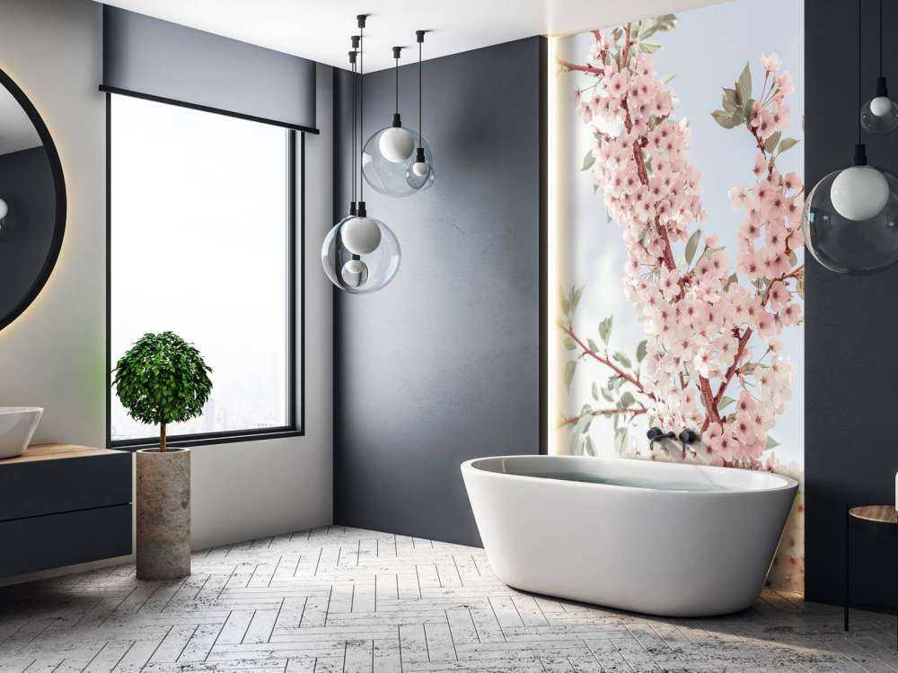 Fleurs épanouies vues d'en bas