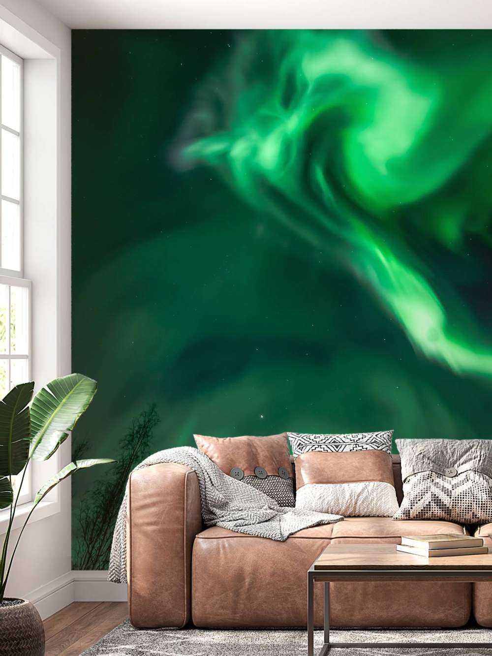 Aurore boréale en spirale