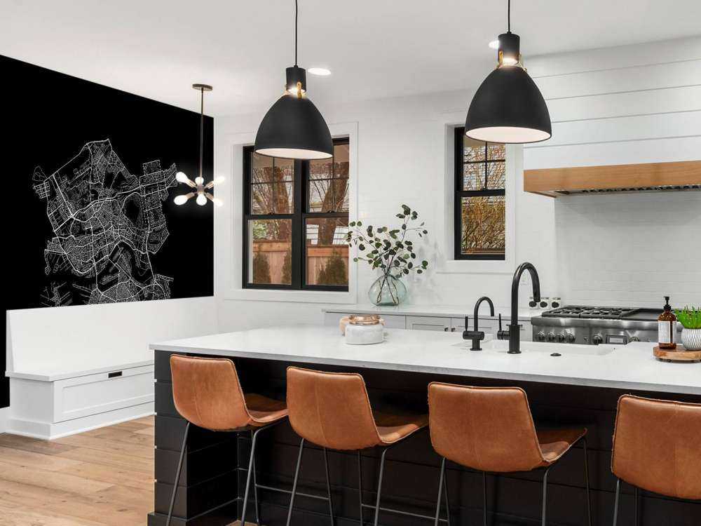 Carte de Rotterdam, noir