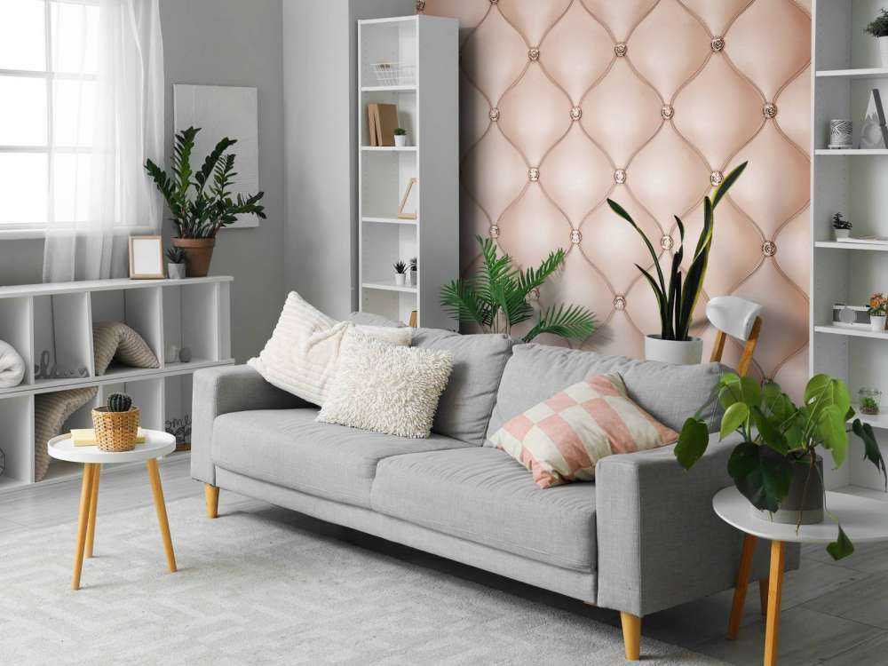 Mur en cuir rose chic