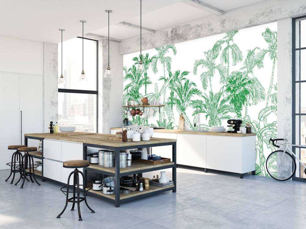 Illustration de la jungle verte