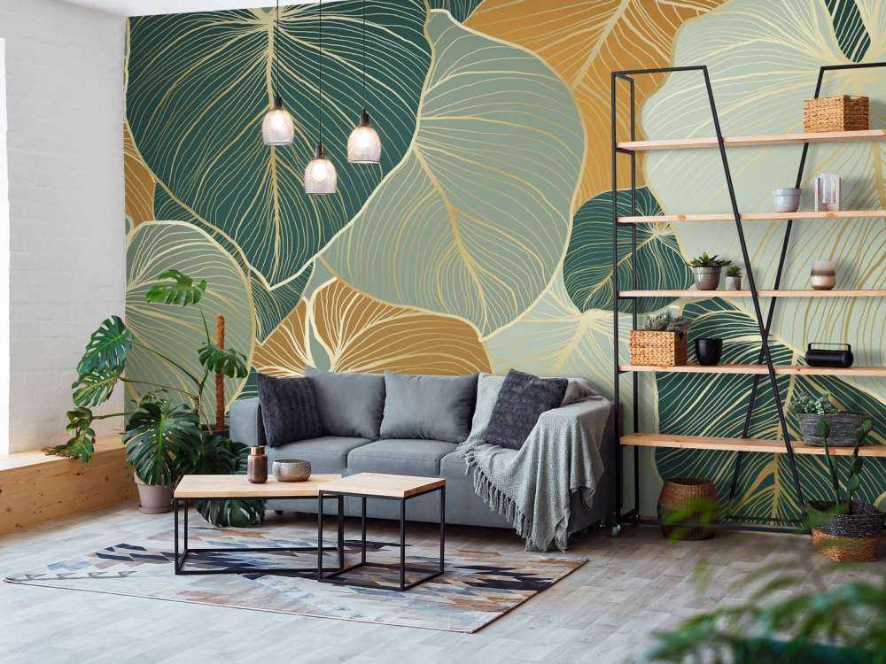 Feuilles couleur cuivre