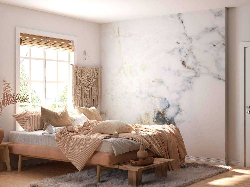 Marbre blanc avec des nuances de gris