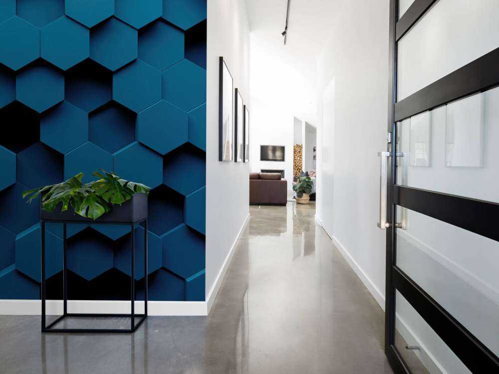 Hexagones bleu foncé
