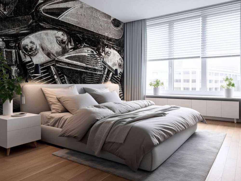 Harley davidson en gros plan