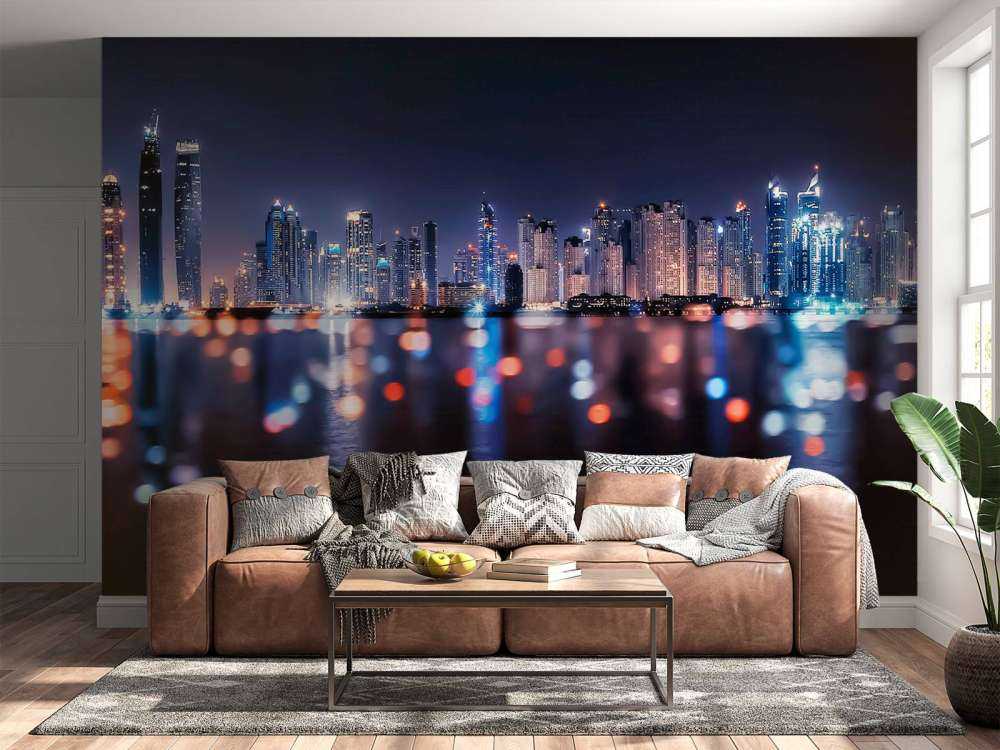 Horizon nocturne au bord de l'eau