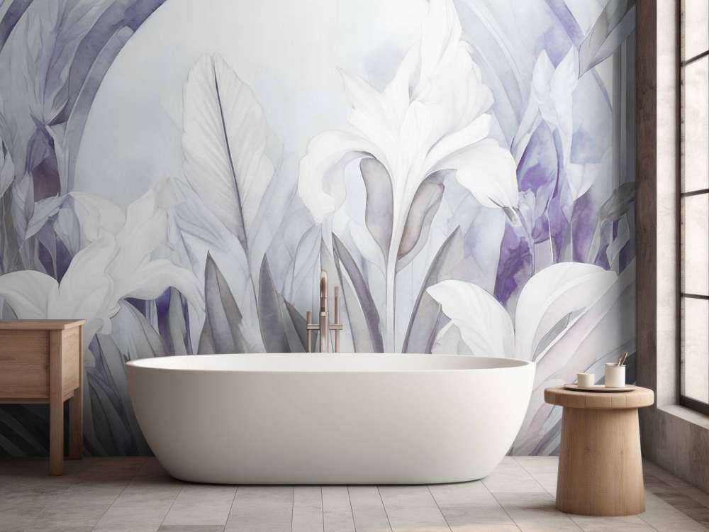 Iris au lever du soleil violet