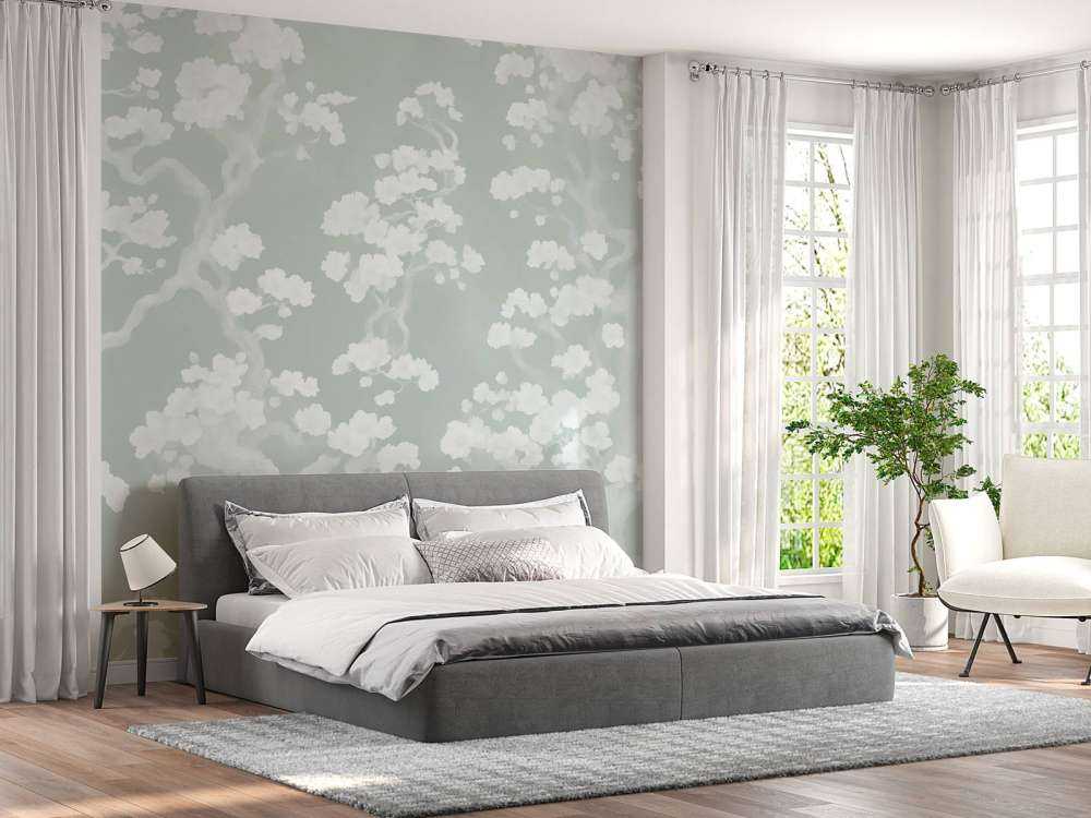 Forêt merveilleusement fleurie - vert menthe