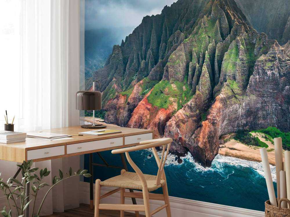 Falaises dramatiques sur la côte turquoise