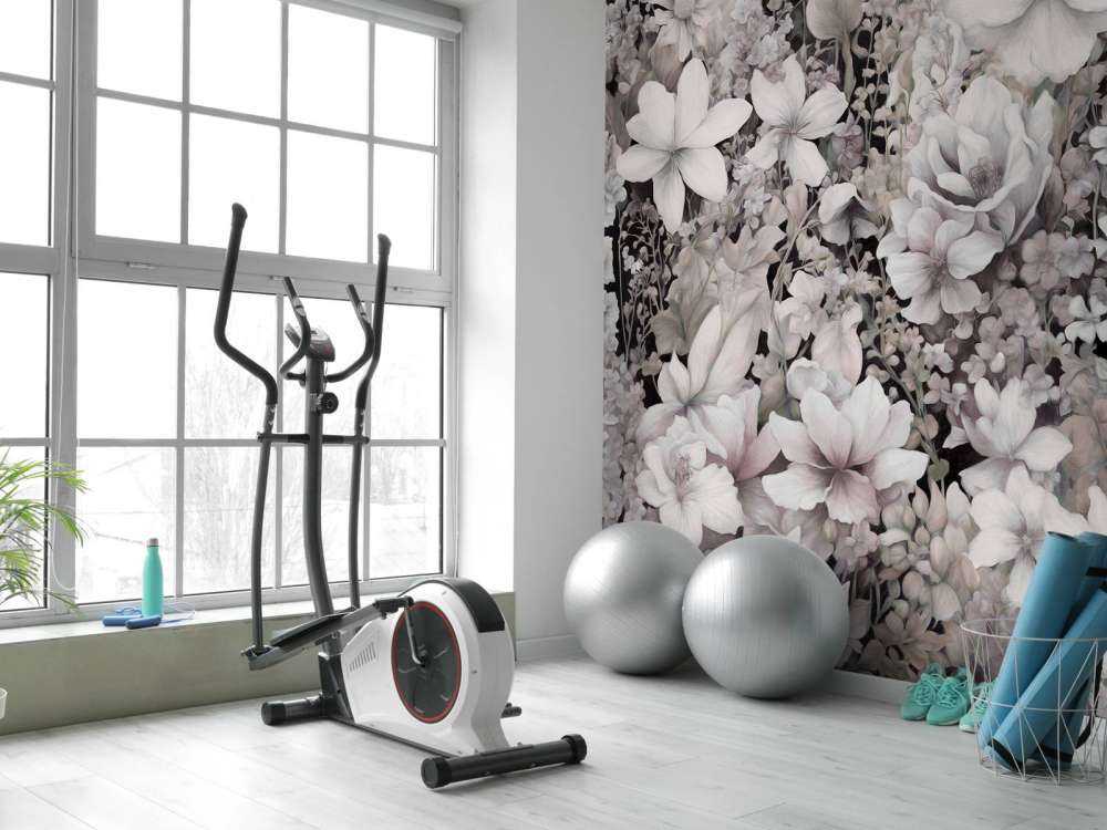 Festival de fleurs sans couture - marron