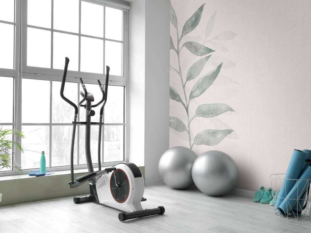 Branche minimaliste en aquarelle gris-vert