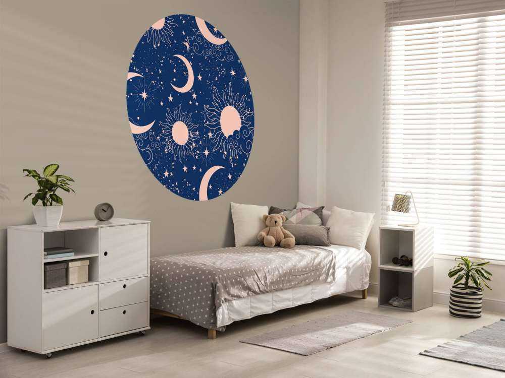 Ciel mystique du soleil et de la lune