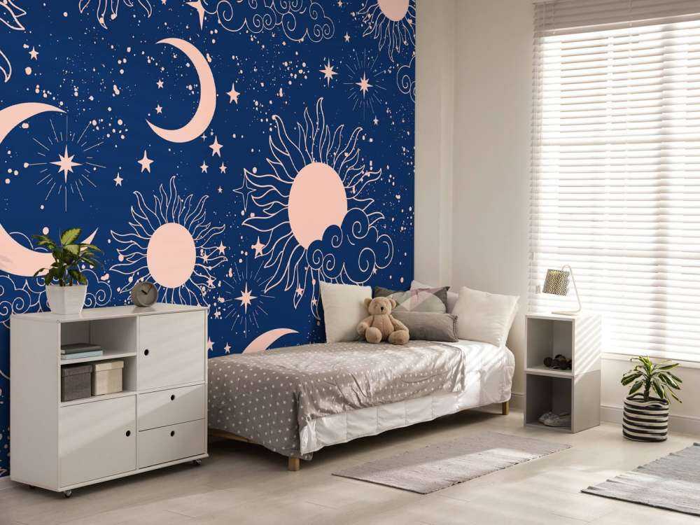 Ciel mystique du soleil et de la lune