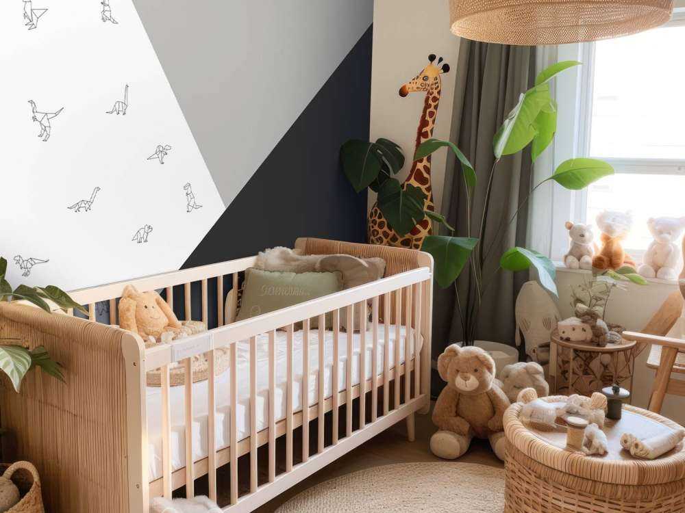 Triangles noirs et blancs avec des dinosaures