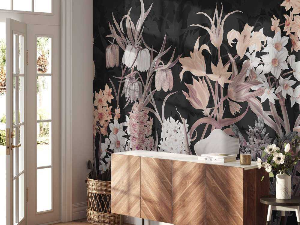 Fleurs de printemps - Sepia vintage