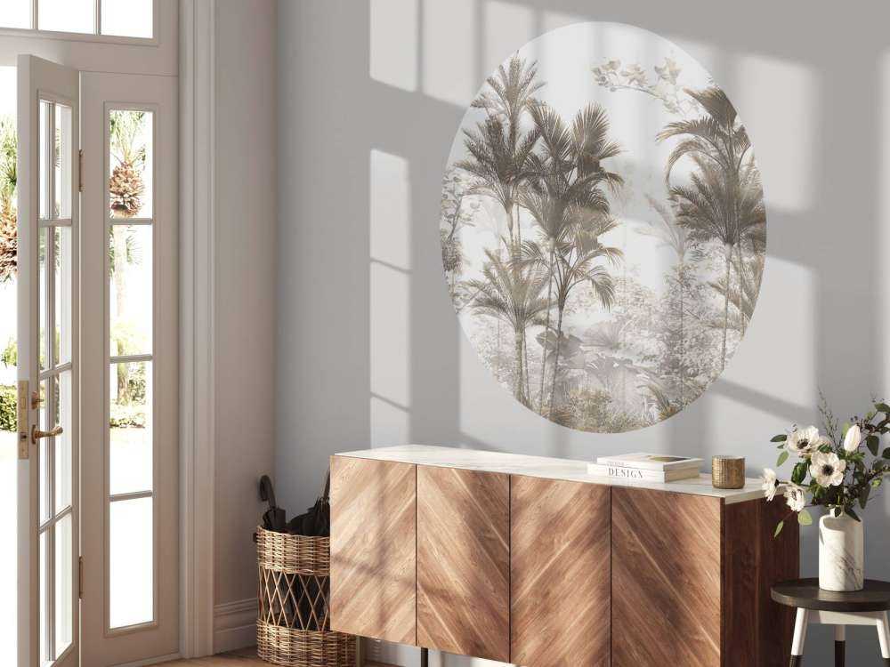 Lumière Solaire à travers les Palmiers