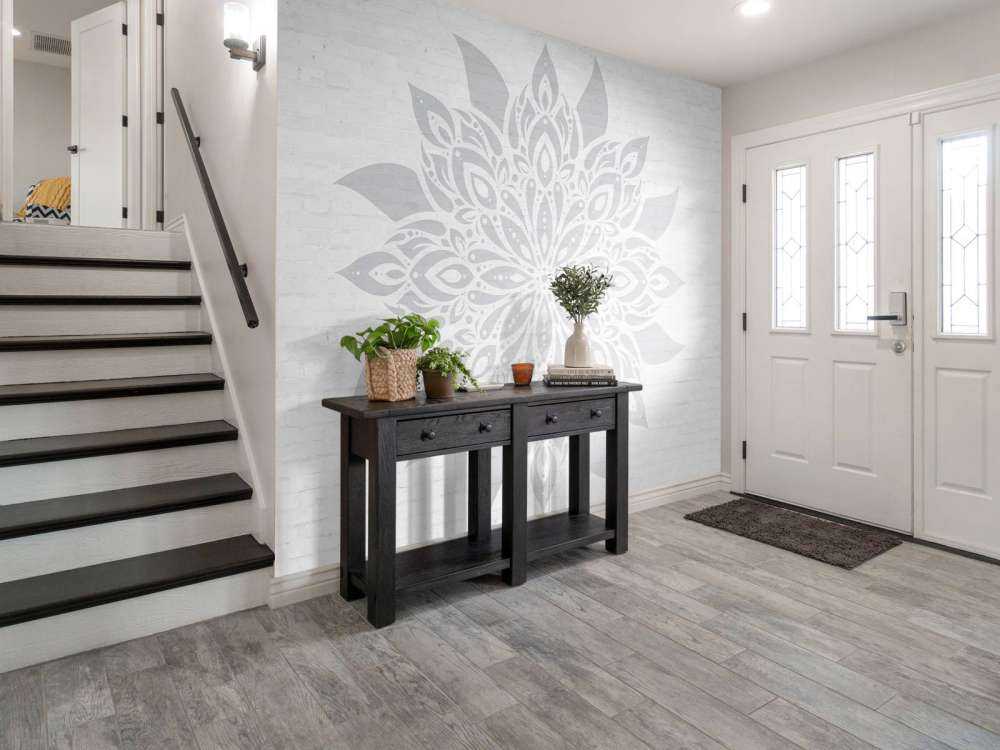 Fleur Mandala gris doux