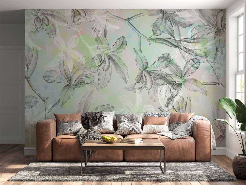 Harmonie d'orchidées aquarelle