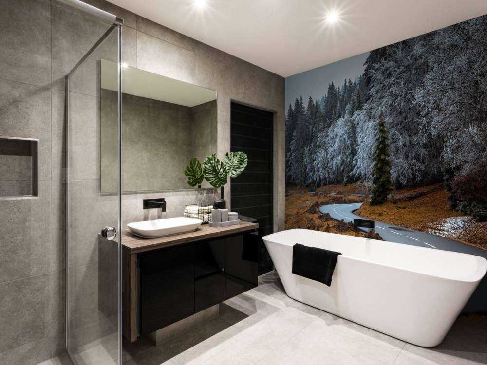 The road and the frozen trees