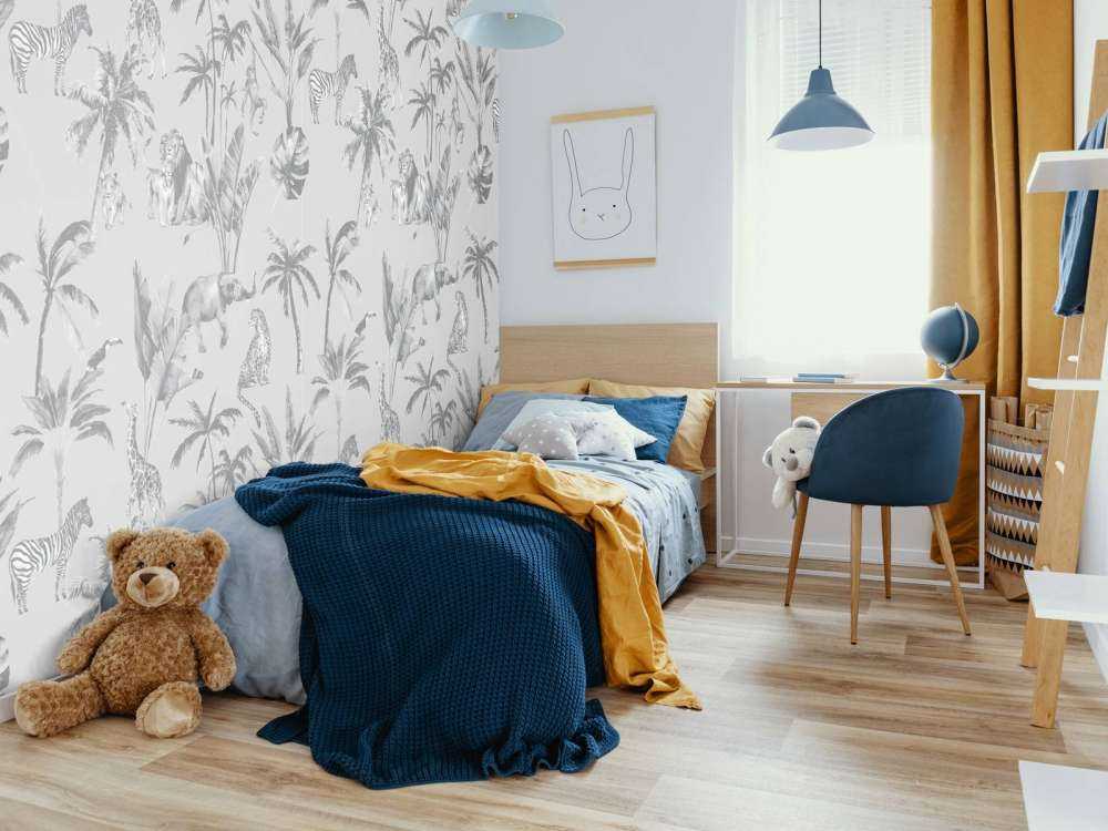 Motif de la jungle animale en gris