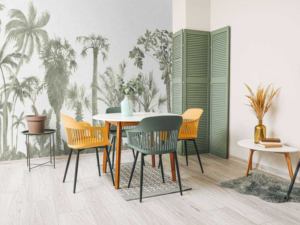 Thème de la jungle en vert d'eau