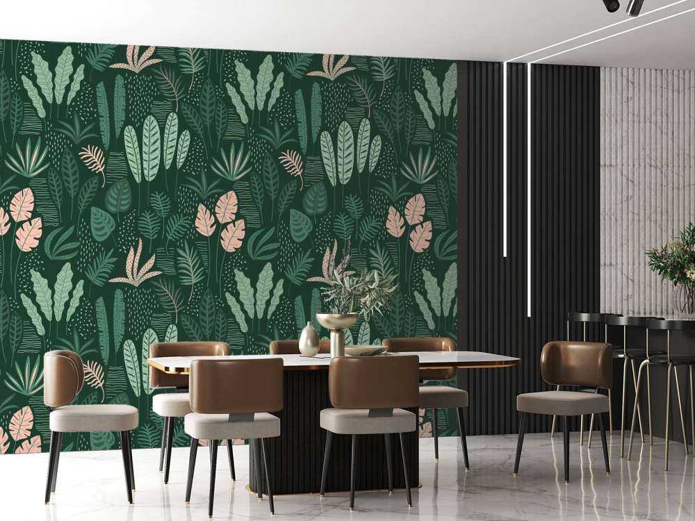 Motif de feuille joyeux