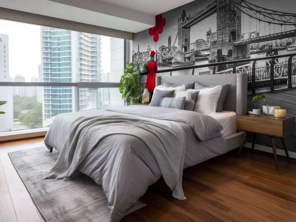 Femme sur le pont de la Tour