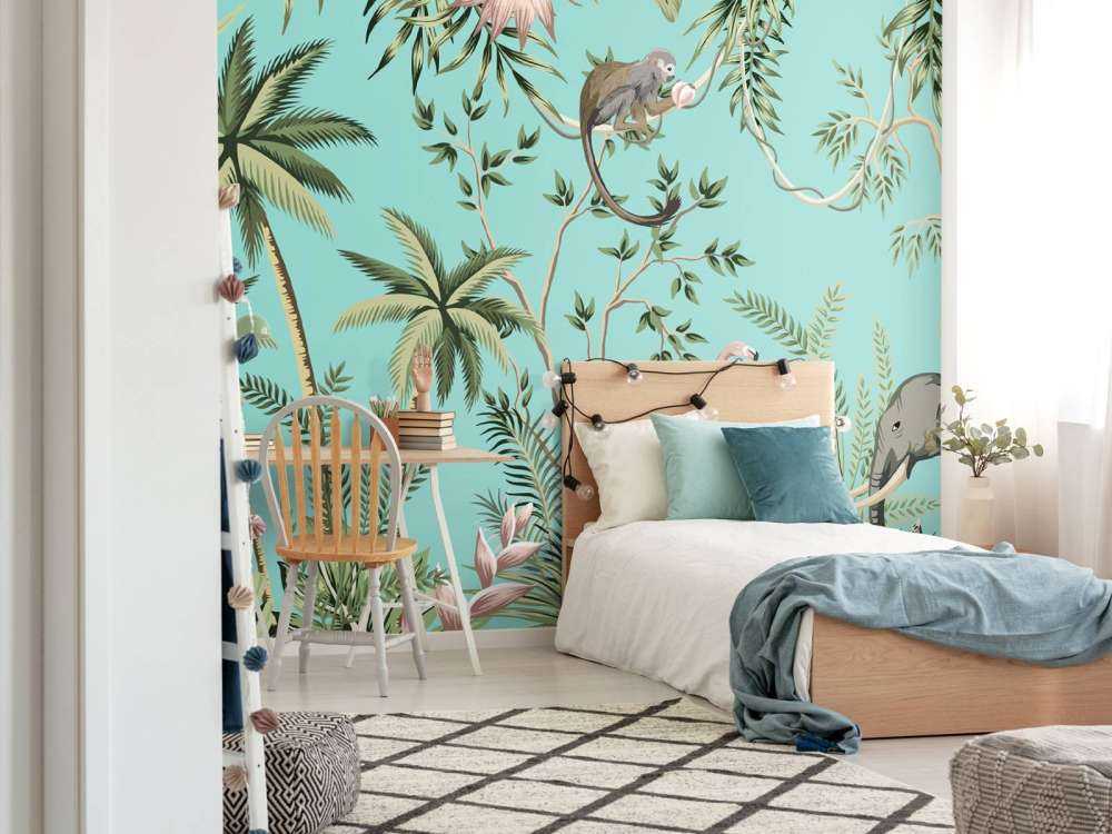 Éléphant, flamant rose et amis