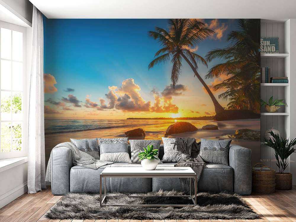 Palmiers au coucher du soleil