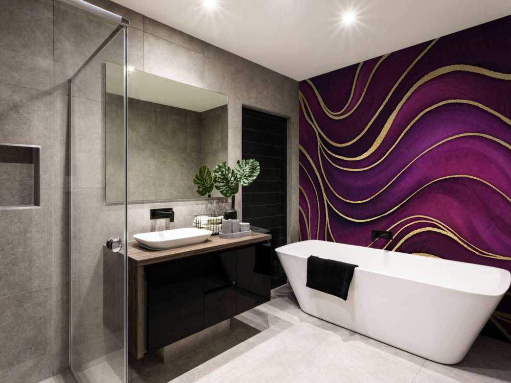 Marbre de luxe fuchsia violet avec or