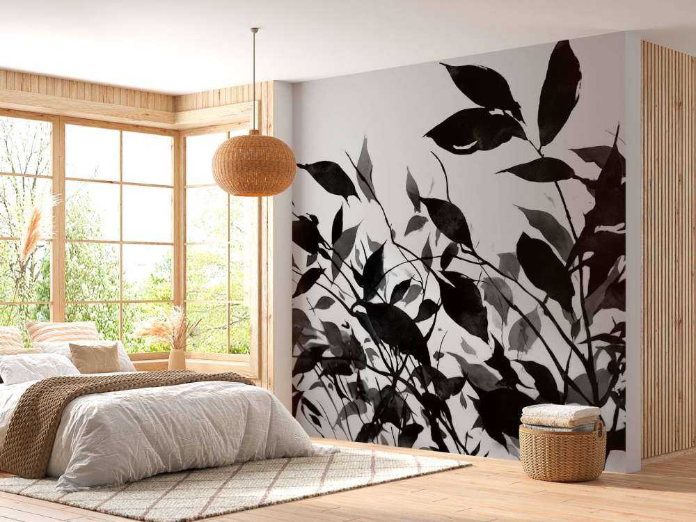 Black leaf ink art