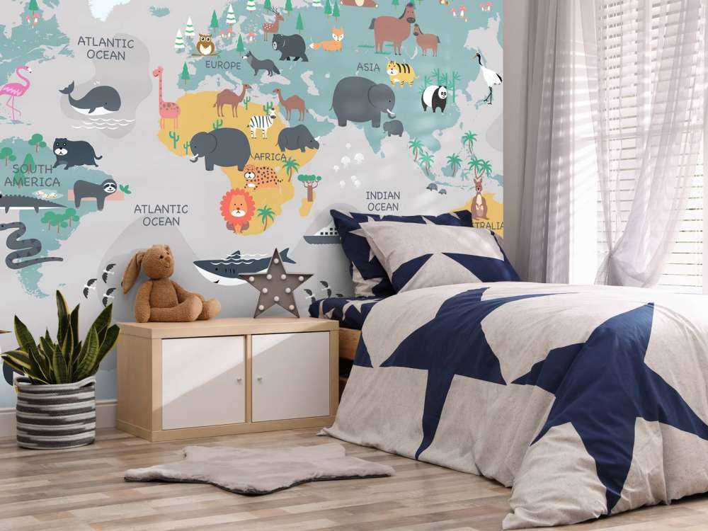 Carte du monde des animaux