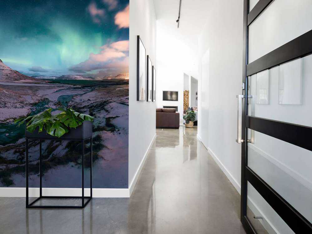 Kirkjufell avec aurores boréales