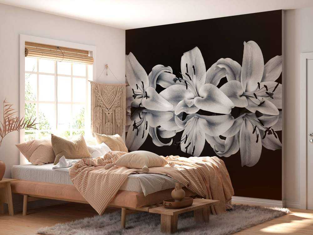 Fleurs en noir et blanc