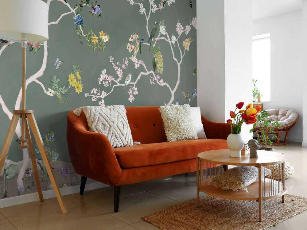 Birds in Garden Panorama 6