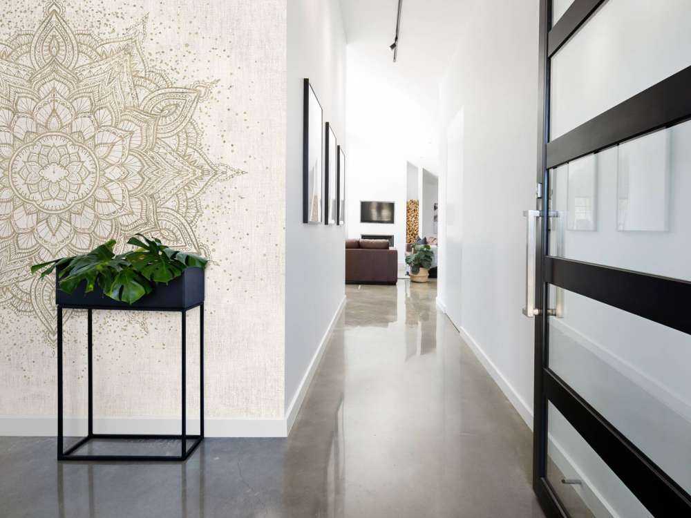 Golden Sparkling Mandala - beige