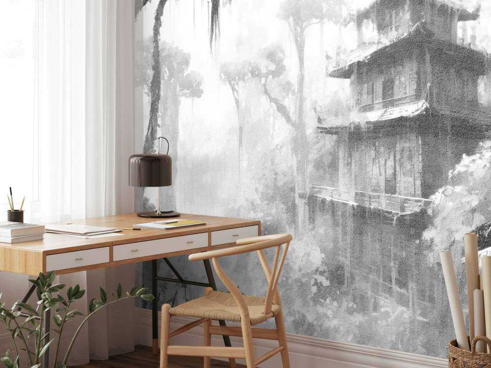 Cabane Cachée dans la Forêt Brumeuse