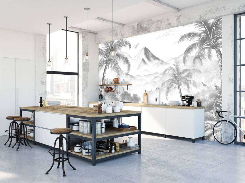 Aube sur l'Île Volcanique