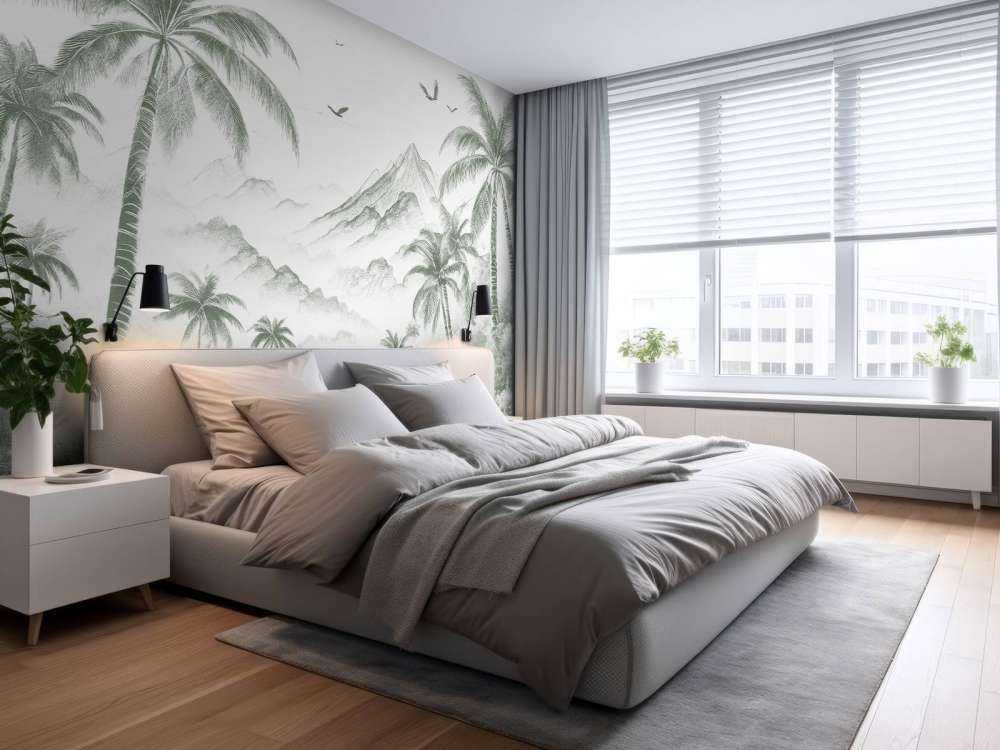 Baie Paisible aux Palmiers, vert