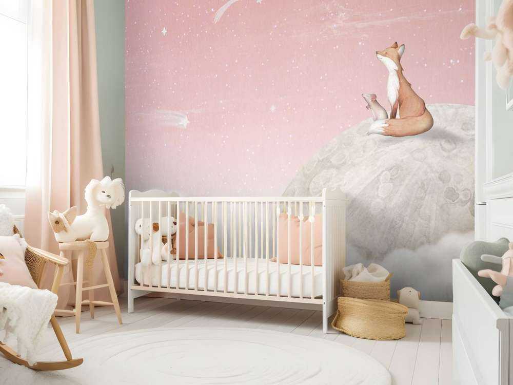 Fox on the Moon - Pink