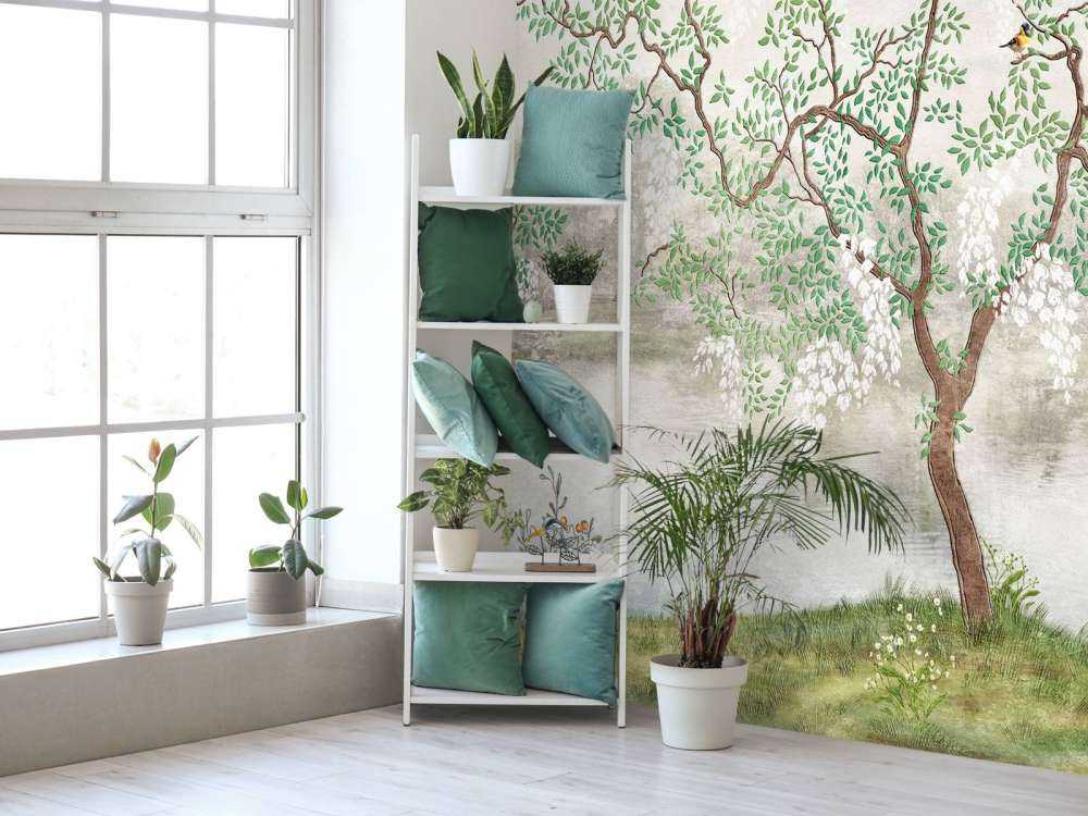 Paysage peint vintage