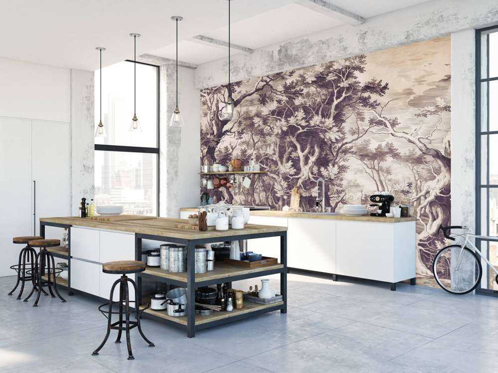 Forêt Mystique en Sépia