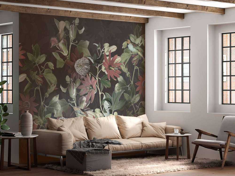 Sept oiseaux dans un feuillage enchanté - Fleur de minuit