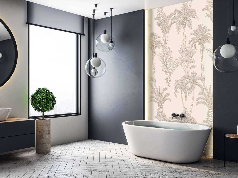 Jungle art linéaire beige